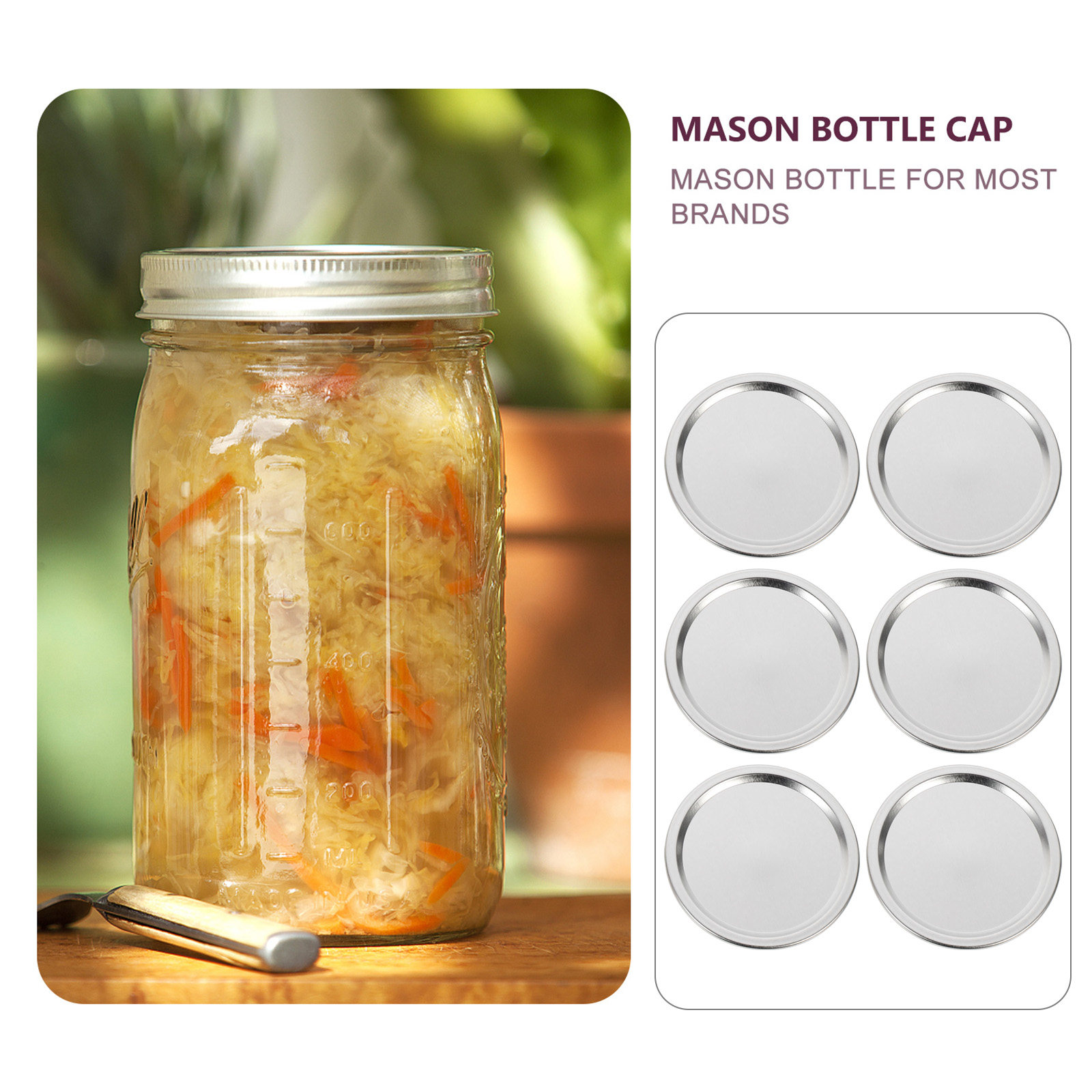 Food Storage With Lids - 20 sztuk metalowych pokrywek do słoików,