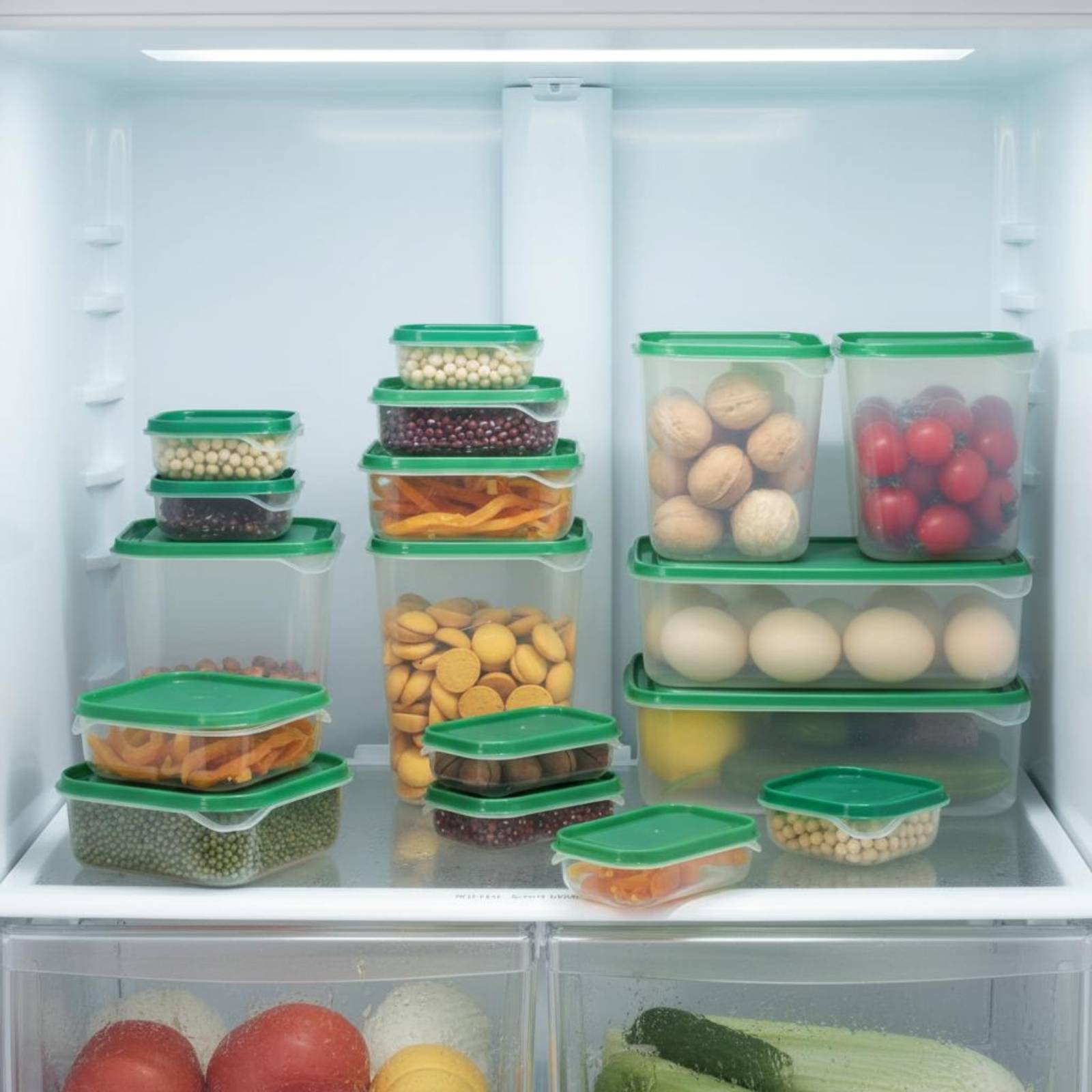 Food Storage With Lids - 17-częściowy zestaw pojemników do przechowywania w