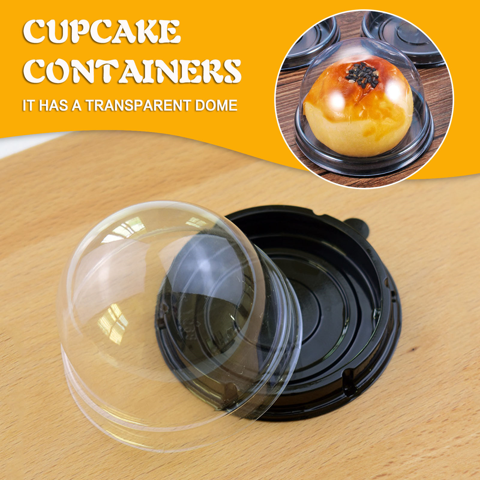 Egg Storage Holder - Pudełko na ciasto, pojemnik, okrągłe, plastikowe,