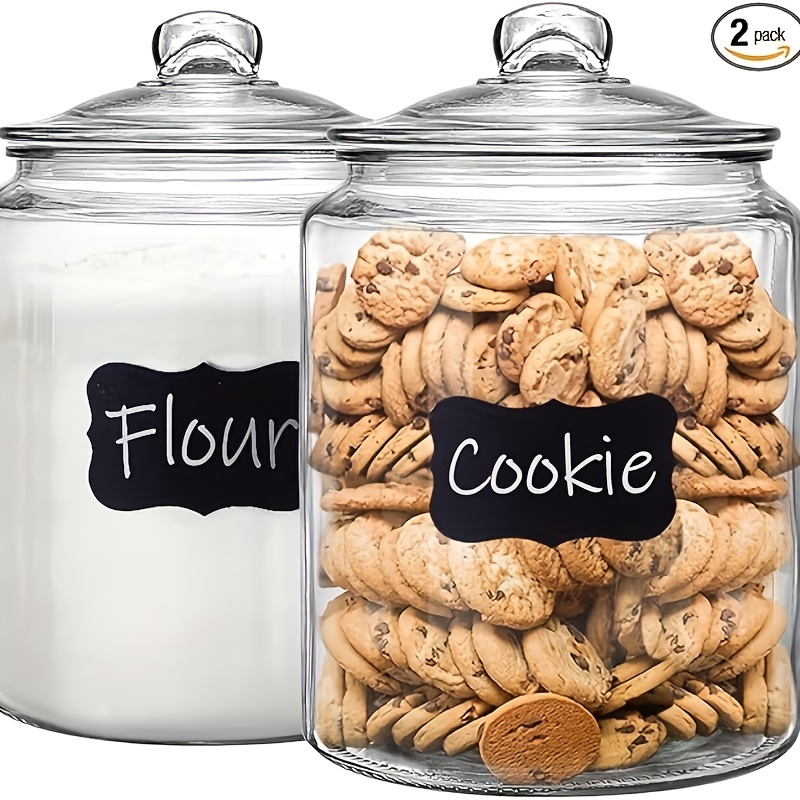 Food Storage Canister - 2 sztuki szklanych słoików z pokrywką