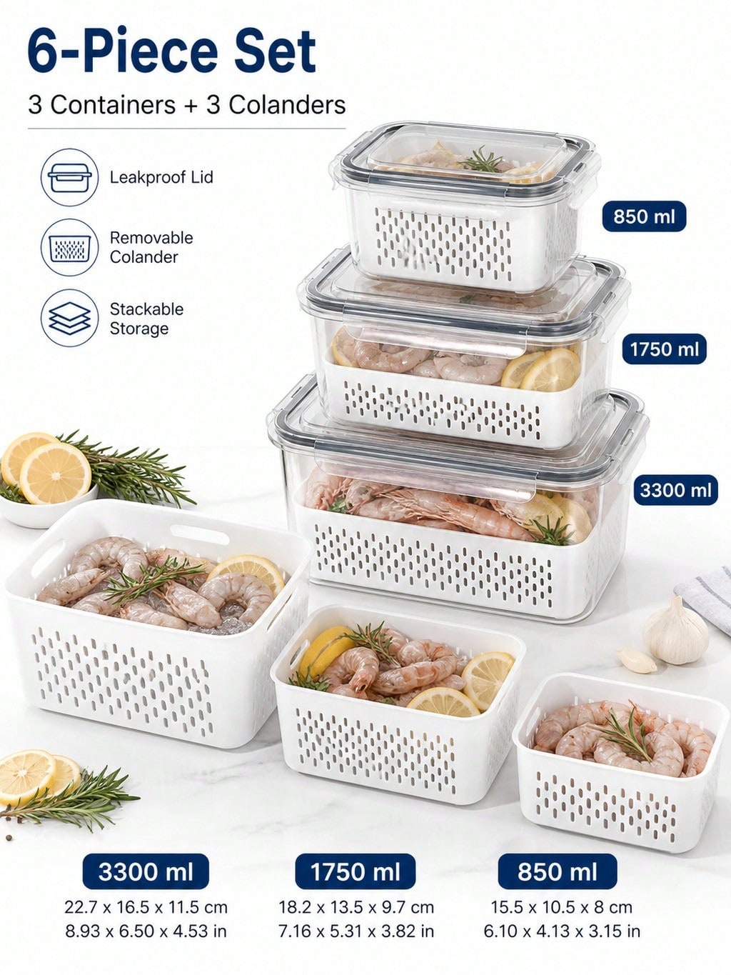 Food Storage Canister - Pojemniki o różnych rozmiarach do przechowywania