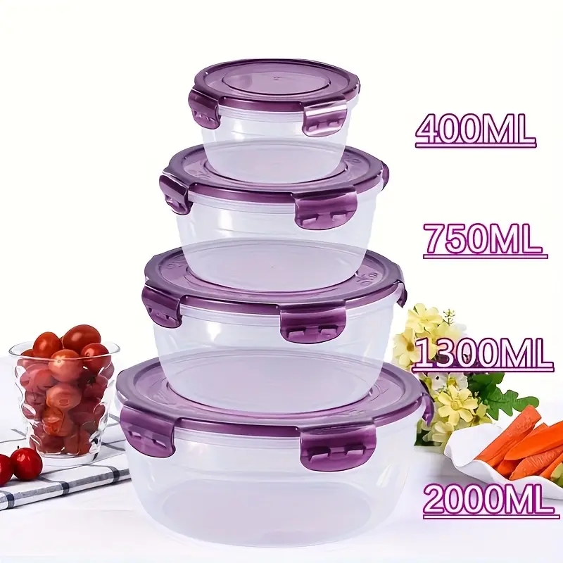 Food Storage System - 4 Plastikowe pojemniki na żywność, pudełka