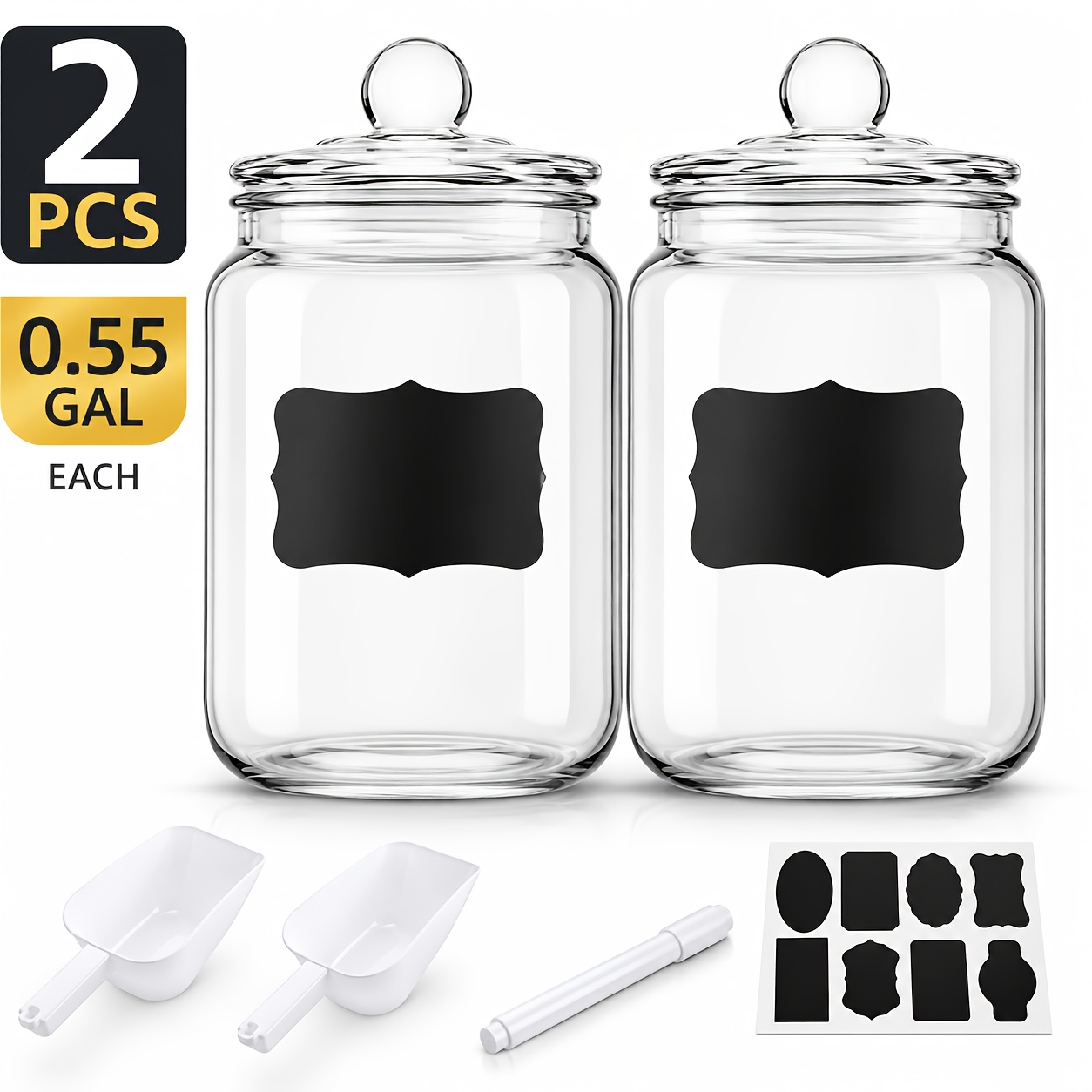 2 sztuki szklanych słoików z p – Food Storage Canister recenzja i cena
