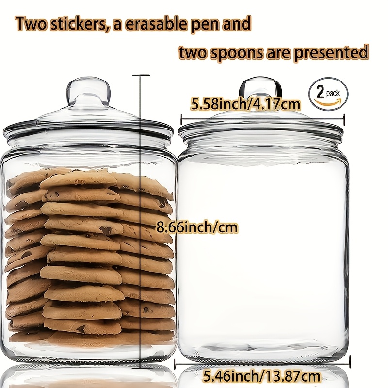 2 sztuki szklanych słoików z p – Food Storage Canister recenzja i cena
