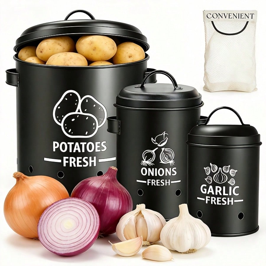 Zestaw pojemników na ziemniaki – Food Storage Canister recenzja i cena
