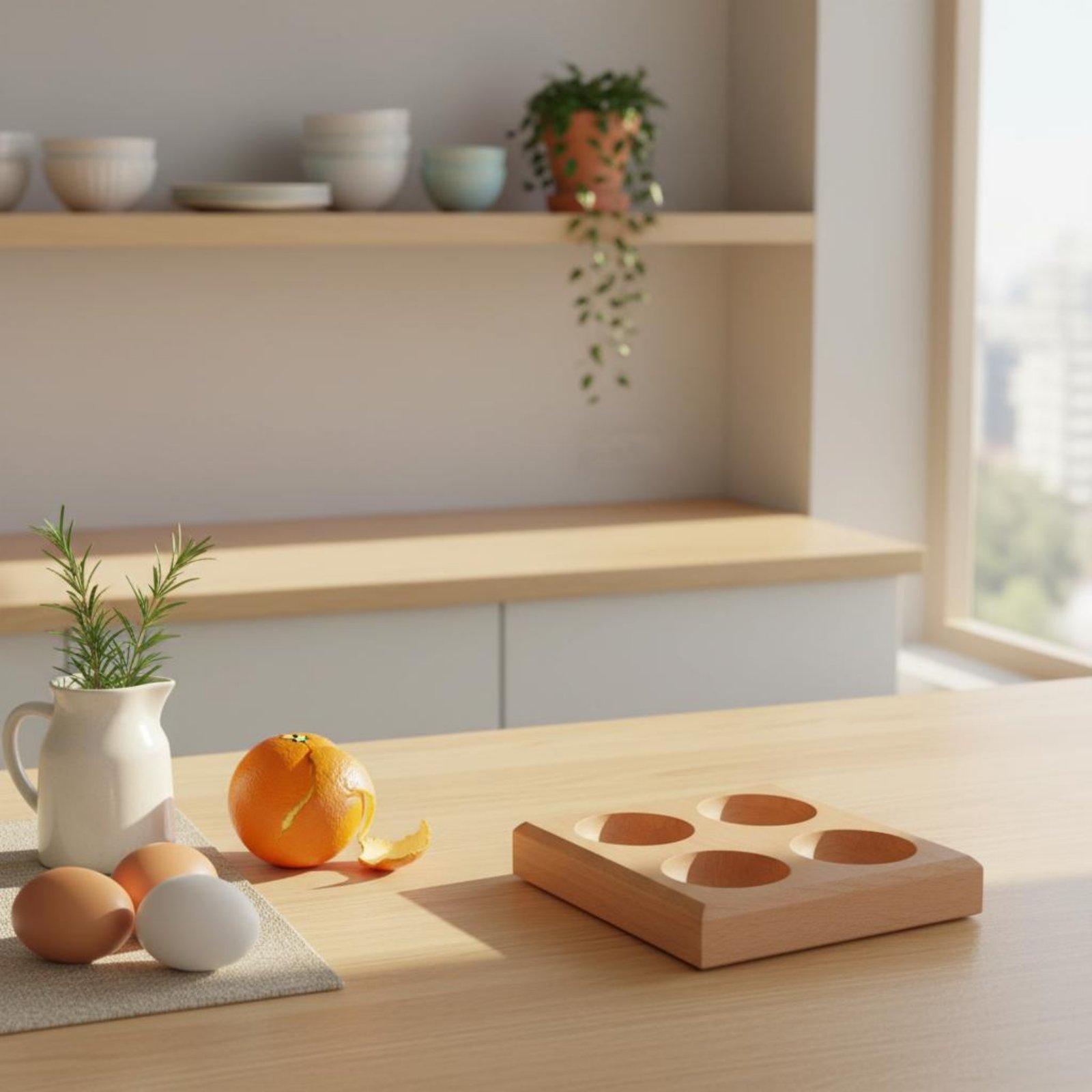 Drewniany bukowy stojak na jaj – Egg Storage Holder recenzja i cena