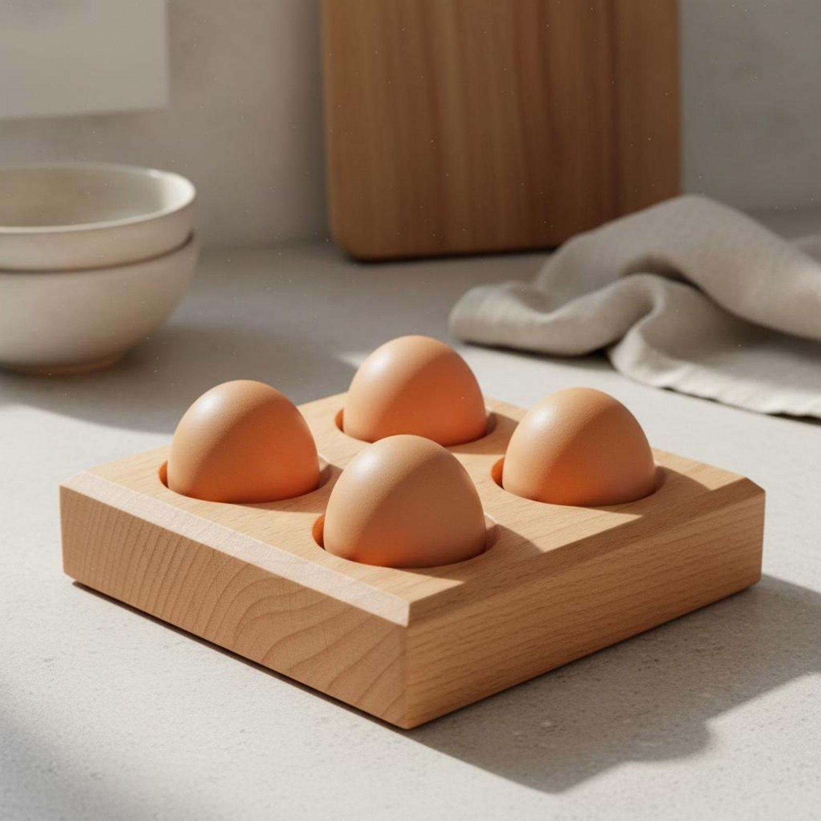 Drewniany bukowy stojak na jaj – Egg Storage Holder recenzja i cena
