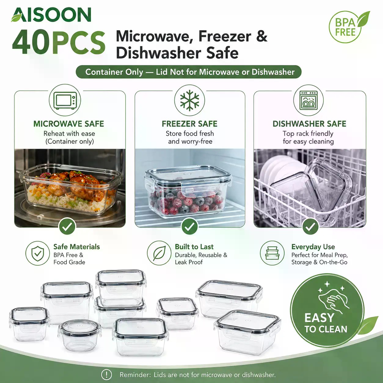 40 sztuk bardzo dużych silikon – Set Food Storage recenzja i cena